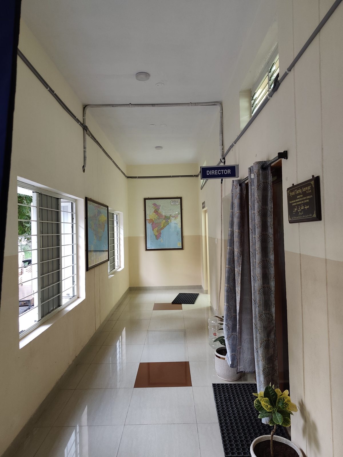 Corridor leading to the Director's office