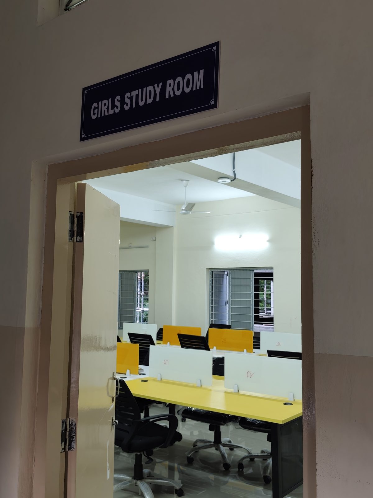 Girls Study Room with individual workstations