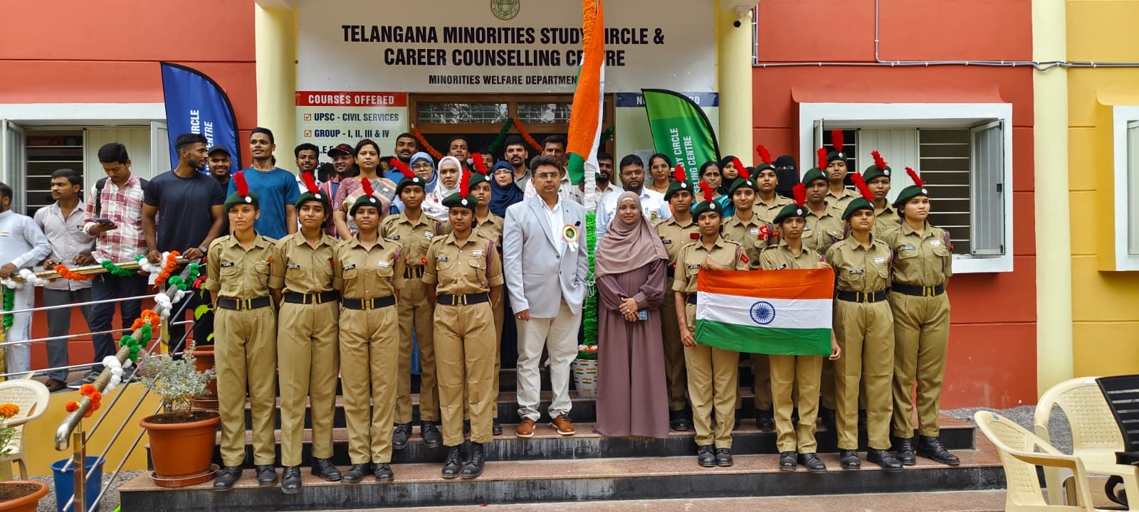NCC cadets contingent at the Independence Day celebration